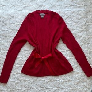 Kenar Vibrant Red Knit Cardigan